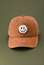 Washed Sherpa Happy Face Baseball Hat
