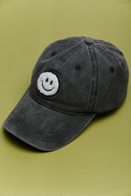 Washed Sherpa Happy Face Baseball Hat
