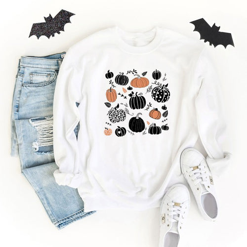 Halloween Pumpkins Graphic Sweatshirt