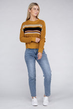 Retro Striped Pullover Sweater