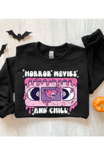 Horror Movies and Chill Retro VHS Tape Fleece Sweatshirt