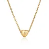 Gold Heart Initial Pendant Necklace