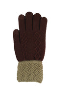 Knit Gloves Two Tone with Texting Finger