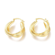 Gold Twisted Hoop Earrings