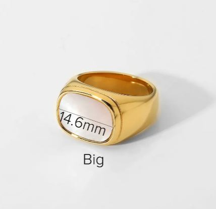 18k Gold Shell Statement Ring