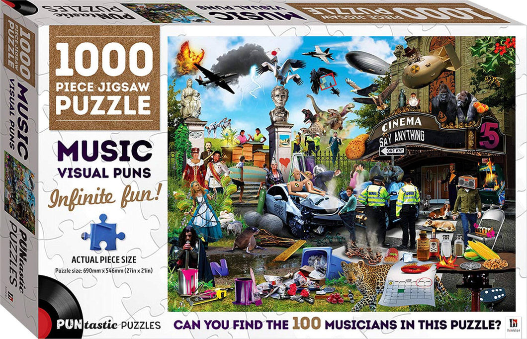 Music Visual Puns 1000 Piece Jigsaw Puzzle