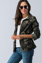 Camo Collared Jacket with Pockets
