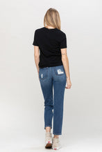 Super High Distressed, Straight Leg Cropped Jeans