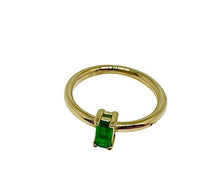 Green Gemstone Ring-Stainless Steel Ring