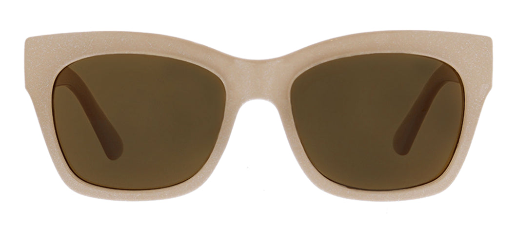 Shine On Shimmer Sunglasses in Taupe
