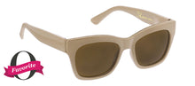 Shine On Shimmer Sunglasses in Taupe