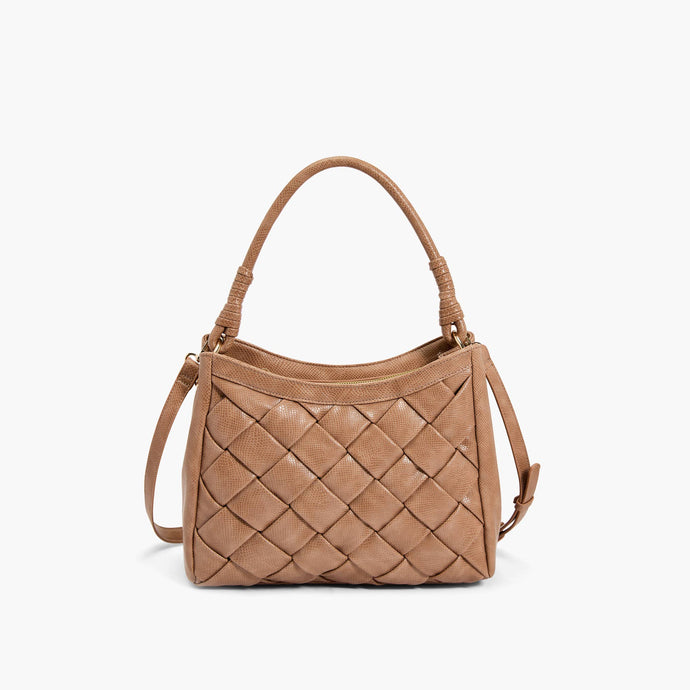 Woven Braided Top Handle Satchel