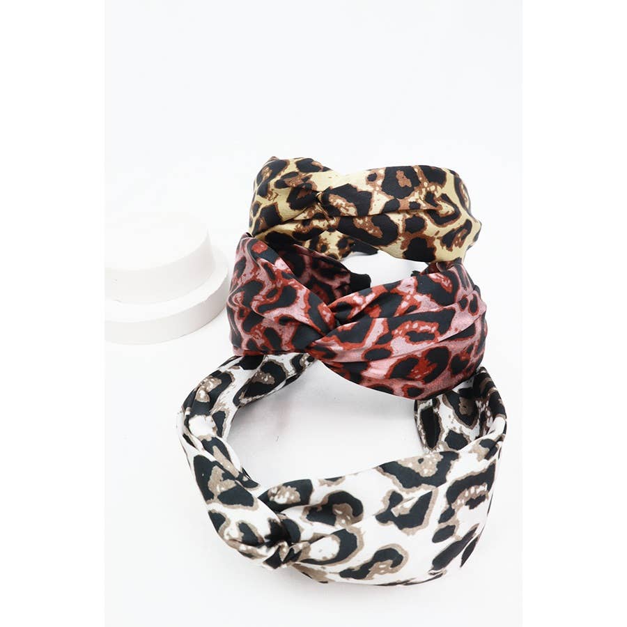 Twist Leopard Print HeadBands