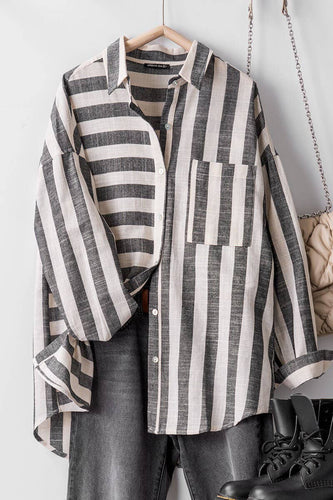 Vertical And Horizontal Striped Shirt