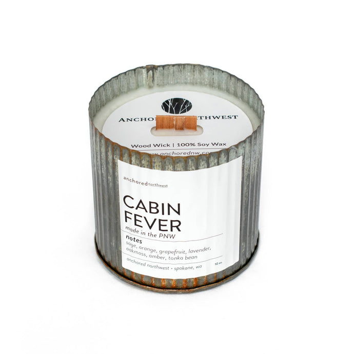 Cabin Fever Wood Wick Rustic Farmhouse Soy Candle