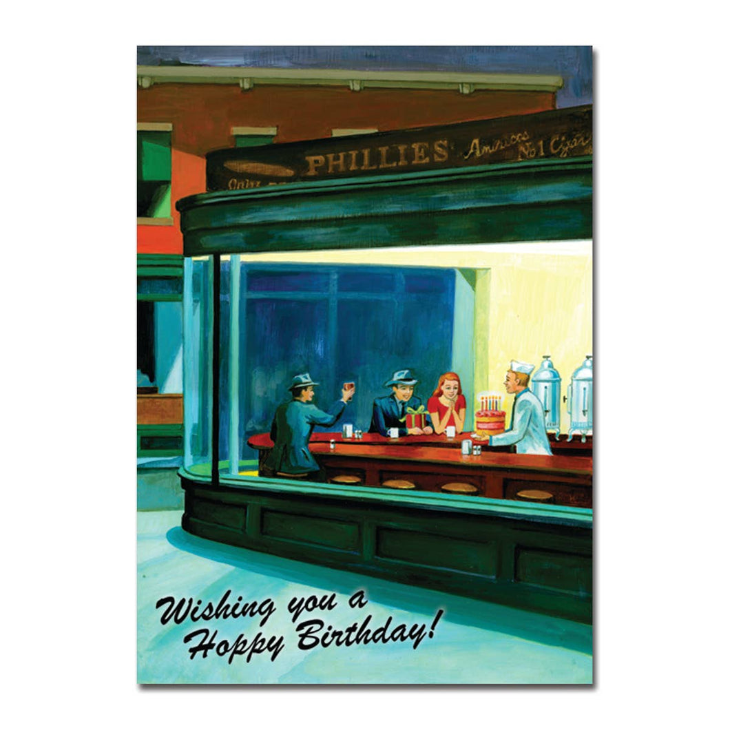 Hopper Nighthawks Birthday Card