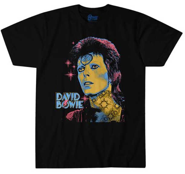David Bowie, Ziggy Stardust Band tee, black t-shirt