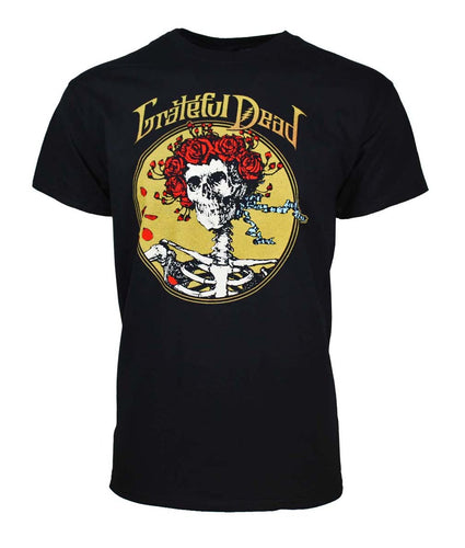 Grateful Dead Skull with roses T-shirt in Black
