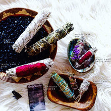 White Sage and Rose Smudge Stick Large