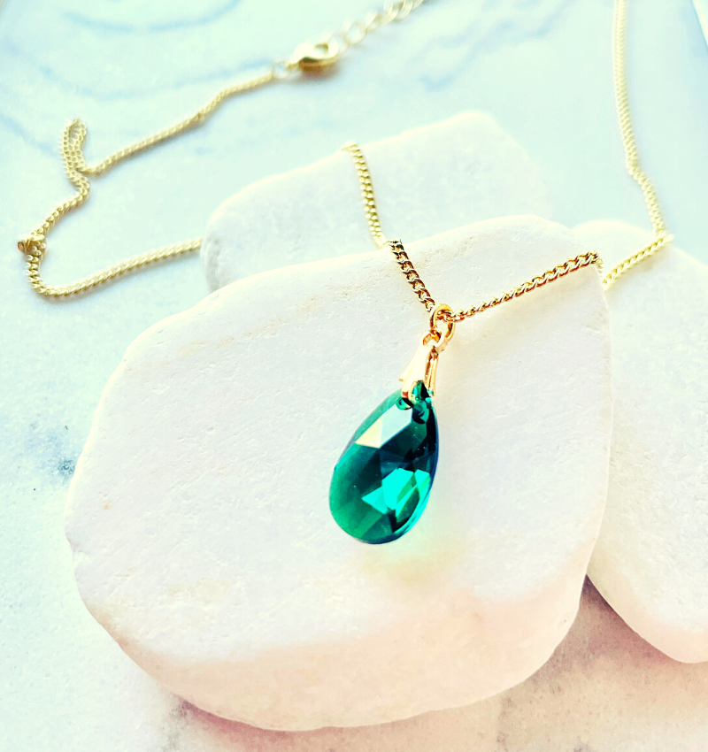 Emerald Green Crystal Necklace