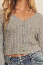 Button Up Knit Cardigan Top