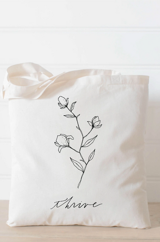 Thrive Wildflower Canvas Tote