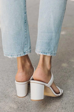 Ines White Leather Heels Soludos