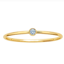 14k Gold Filled blue Topaz Ring