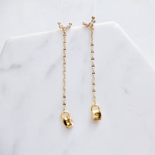 CZ Gold Chain Chain 14k Gold Plated Stud