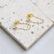 CZ Gold Chain Chain 14k Gold Plated Stud