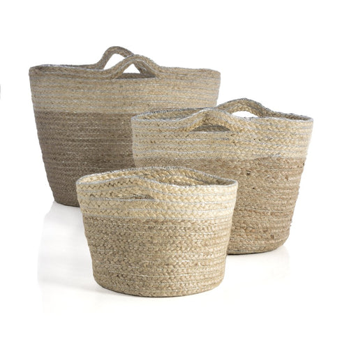 Jute Baskets for Plants or Storage; bohemian home decor